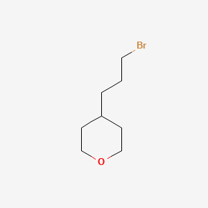 molecular formula C8H15BrO B1374985 4-(3-溴丙基)氧杂环己烷 CAS No. 1050496-70-2