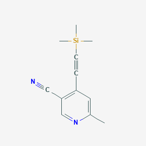 6-methyl-4-[2-(trimethylsilyl)ethynyl]-3-Pyridinecarbonitrile