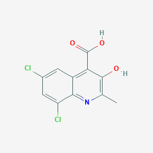 6,8-Dichloro-3-hydroxy-2-methyl-4-quinolinecarboxylic acid