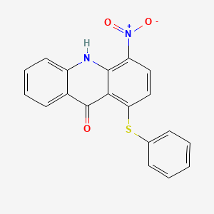 9(10H)-Acridinone, 4-nitro-1-(phenylthio)-