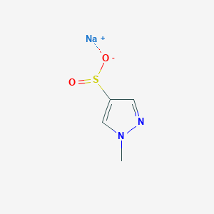 molecular formula C4H5N2NaO2S B1374995 Sodium 1-methyl-1H-pyrazole-4-sulfinate CAS No. 1138034-18-0