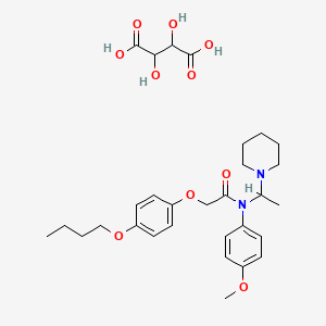 Acetamide, N-(p-anisyl)-2-(p-butoxyphenoxy)-N-(1-methyl-2-piperidino)ethyl-, tartrate