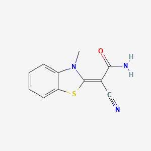 (2E)-2-cyano-2-(3-methyl-1,3-benzothiazol-2(3H)-ylidene)ethanamide