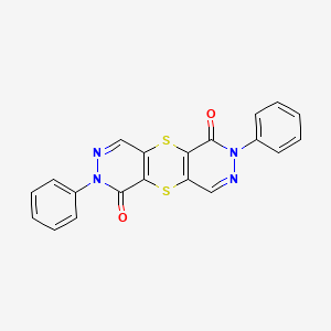 5,12-diphenyl-2,9-dithia-5,6,12,13-tetrazatricyclo[8.4.0.03,8]tetradeca-1(10),3(8),6,13-tetraene-4,11-dione