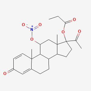 11-(Nitrooxy)-3,20-dioxopregna-1,4-dien-17-yl propanoate