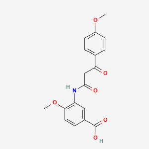 4-Methoxy-3-((3-(4-methoxyphenyl)-1,3-dioxopropyl)amino)benzoic acid