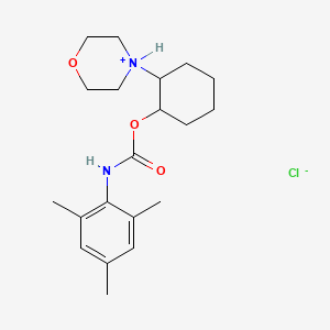 (2-morpholin-4-ium-4-ylcyclohexyl) N-(2,4,6-trimethylphenyl)carbamate;chloride