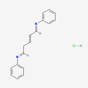 Benzenamine, N,N'-2-pentene-1,5-diylidenebis-, hydrochloride