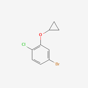 molecular formula C9H8BrClO B1375019 4-溴-1-氯-2-环丙氧基苯 CAS No. 1201196-54-4