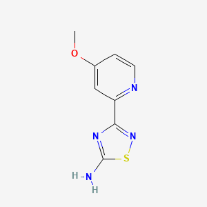 molecular formula C8H8N4OS B13750203 3-(4-Methoxypyridin-2-yl)-1,2,4-thiadiazol-5-amine 