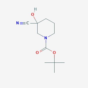 molecular formula C11H18N2O3 B1375021 3-氰基-3-羟基哌啶-1-羧酸叔丁酯 CAS No. 1219832-34-4