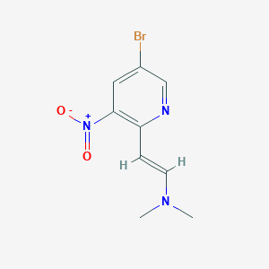 molecular formula C9H10BrN3O2 B1375022 (E)-2-(5-溴-3-硝基吡啶-2-基)-N,N-二甲基乙烯-1-胺 CAS No. 1229457-88-8
