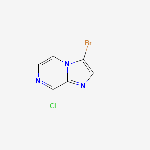 molecular formula C7H5BrClN3 B1375028 3-Bromo-8-chloro-2-methylimidazo[1,2-a]pyrazine CAS No. 1124321-36-3