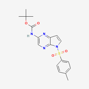 tert-butyl N-[5-(4-methylbenzenesulfonyl)-5H-pyrrolo[2,3-b]pyrazin-2-yl]carbamate