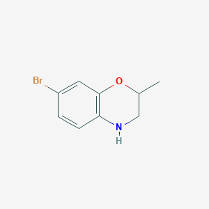 molecular formula C9H10BrNO B1375043 7-bromo-2-methyl-3,4-dihydro-2H-benzo[b][1,4]oxazine CAS No. 1245708-34-2