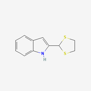 Indole, 2-(1,3-dithiolan-2-YL)-