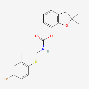 Carbamic acid, ((4-bromo-2-methylphenyl)thio)methyl-, 2,3-dihydro-2,2-dimethyl-7-benzofuranyl ester