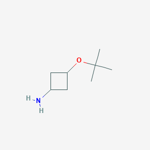 molecular formula C8H17NO B1375050 3-(叔丁氧基)环丁烷-1-胺 CAS No. 1638765-46-4