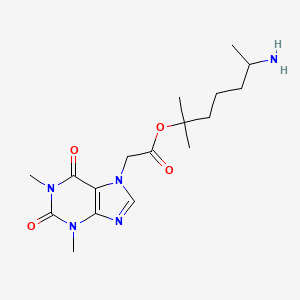 6-Amino-2-methylheptan-2-yl (1,3-dimethyl-2,6-dioxo-1,2,3,6-tetrahydro-7H-purin-7-yl)acetate