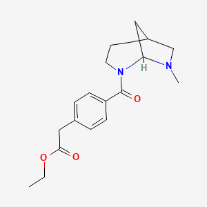 3-((alpha-Ethoxycarbonyl)-p-toluoyl)-8-methyl-3,8-diazabicyclo(3.2.1)octane