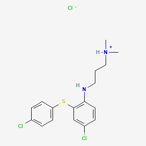 4-Chloro-2-((p-chlorophenyl)thio)-N-(3-(dimethylamino)propyl)aniline hydrochloride