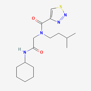 N-[2-(cyclohexylamino)-2-oxoethyl]-N-(3-methylbutyl)thiadiazole-4-carboxamide