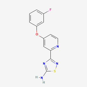 3-(4-(3-Fluorophenoxy)pyridin-2-yl)-1,2,4-thiadiazol-5-amine