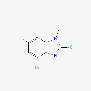 molecular formula C8H5BrClFN2 B1375058 4-Bromo-2-chloro-6-fluoro-1-methyl-1H-benzo[d]imidazole CAS No. 1239720-20-7