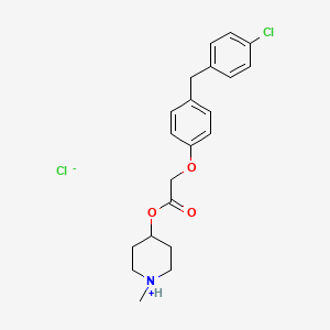 Acetic acid, 2-(4-(4-chlorobenzyl)phenoxy)-, 1-methyl-4-piperidyl ester, hydrochloride