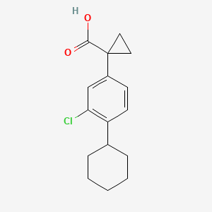 1-(3-Chloro-4-cyclohexylphenyl)cyclopropane-1-carboxylic acid