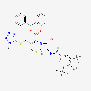 Diphenylmethyl7-(3,5-DI-tert-butyl-4-hydroxybenzylideneamino)-3-[[(1-methyl-1H-tetrazol-5-YL)thio]methyl]-3-cephem-4-carboxylate