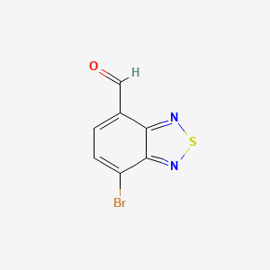 molecular formula C7H3BrN2OS B1375072 7-Bromobenzo[c][1,2,5]thiadiazole-4-carbaldehyde CAS No. 1071224-34-4