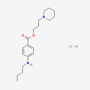 3-Piperidin-1-ium-1-ylpropyl 4-(butylamino)benzoate chloride