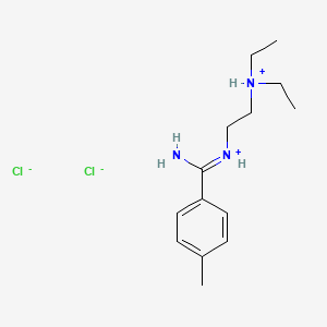 Benzamidine, N-(2-diethylaminoethyl)-4-methyl-, dihydrochloride