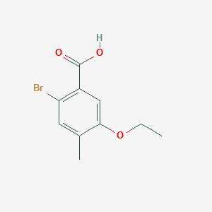 molecular formula C10H11BrO3 B1375080 2-Bromo-5-ethoxy-4-methyl-benzoic acid CAS No. 1936149-96-0
