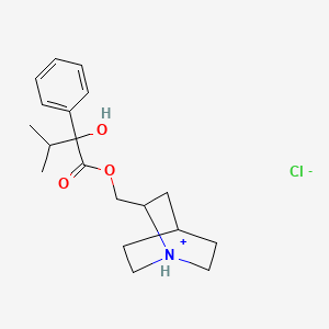 1-azoniabicyclo[2.2.2]octan-2-ylmethyl 2-hydroxy-3-methyl-2-phenylbutanoate;chloride