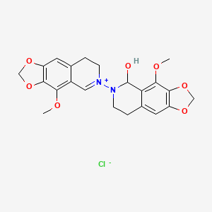 1,3-Dioxolo(4,5-g)isoquinolinium, 7,8-dihydro-6-(7,8-dihydro-5-hydroxy-4-methoxy-1,3-dioxolo(4,5-g)isoquinolin-6(5H)-yl)-4-methoxy-, chloride