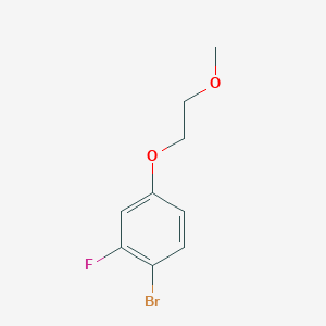 molecular formula C9H10BrFO2 B1375098 1-溴-2-氟-4-(2-甲氧基乙氧基)苯 CAS No. 929884-35-5
