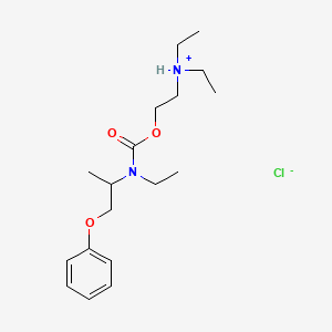 molecular formula C18H31ClN2O3 B13750989 N-Ethyl-N-(1-phenoxy-2-propyl)carbamic acid, 2-(diethylamino)ethyl ester hydrochloride CAS No. 101491-82-1