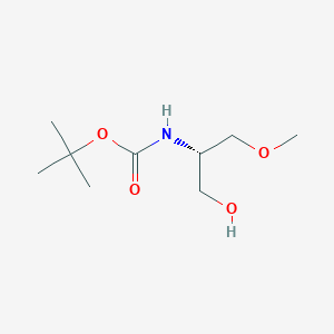 molecular formula C9H19NO4 B1375101 tert-Butyl (1S)-2-hydroxy-1-(methoxymethyl)ethylcarbamate CAS No. 721927-59-9