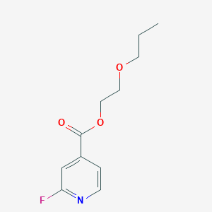 molecular formula C11H14FNO3 B1375122 2-Propoxyethyl 2-fluoropyridine-4-carboxylate CAS No. 1340312-92-6