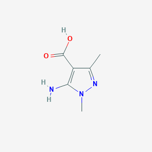molecular formula C6H9N3O2 B1375123 5-氨基-1,3-二甲基-1H-吡唑-4-羧酸 CAS No. 1342150-56-4