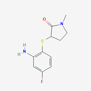3-[(2-Amino-4-fluorophenyl)sulfanyl]-1-methylpyrrolidin-2-one