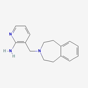 molecular formula C16H19N3 B1375163 3-(2,3,4,5-tetrahydro-1H-3-benzazepin-3-ylmethyl)pyridin-2-amine CAS No. 1421601-63-9