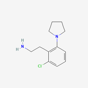 molecular formula C12H17ClN2 B1375170 2-[2-Chloro-6-(pyrrolidin-1-yl)phenyl]ethan-1-amine CAS No. 1338943-69-3