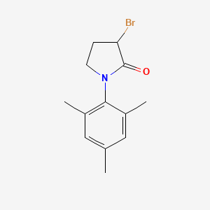 molecular formula C13H16BrNO B1375173 3-Bromo-1-(2,4,6-trimethylphenyl)pyrrolidin-2-one CAS No. 1344114-08-4