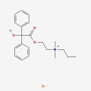 Dimethyl(2-hydroxyethyl)propylammonium bromide benzilate