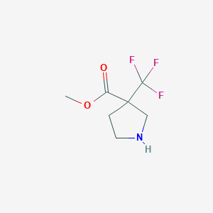 molecular formula C7H10F3NO2 B1375174 Methyl 3-(trifluoromethyl)-pyrrolidine-3-carboxylate CAS No. 1283851-29-5