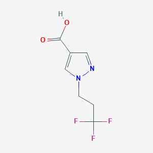 molecular formula C7H7F3N2O2 B1375176 1-(3,3,3-三氟丙基)-1H-吡唑-4-羧酸 CAS No. 1342402-27-0