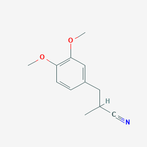 molecular formula C12H15NO2 B1375179 3-(3,4-Dimethoxyphenyl)-2-methylpropanenitrile CAS No. 1461705-74-7